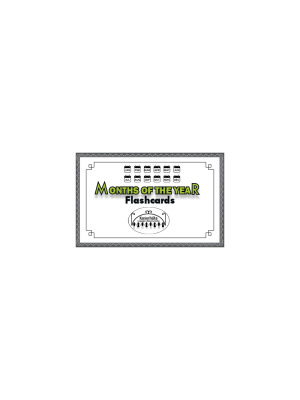 Month of the year flashcards 4x6
