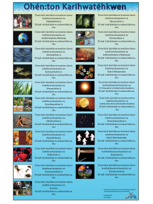 Ohenton Kariwatehkwen one page Larger Poster 11 x 17