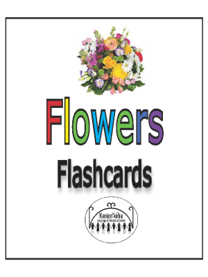 Flowers flashcards 4x6