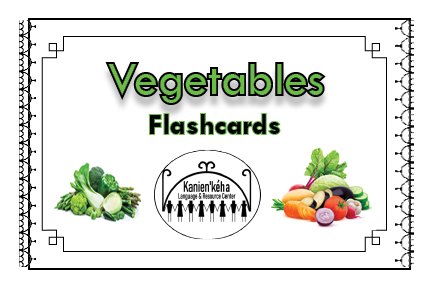 Vegetables flashcards 4x6